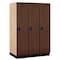 Salsbury Industries 1 Tier Designer Locker, 54"Wx76"Hx24"D, 3 Door, Mahogany 18-21364MAH - alternate 1
